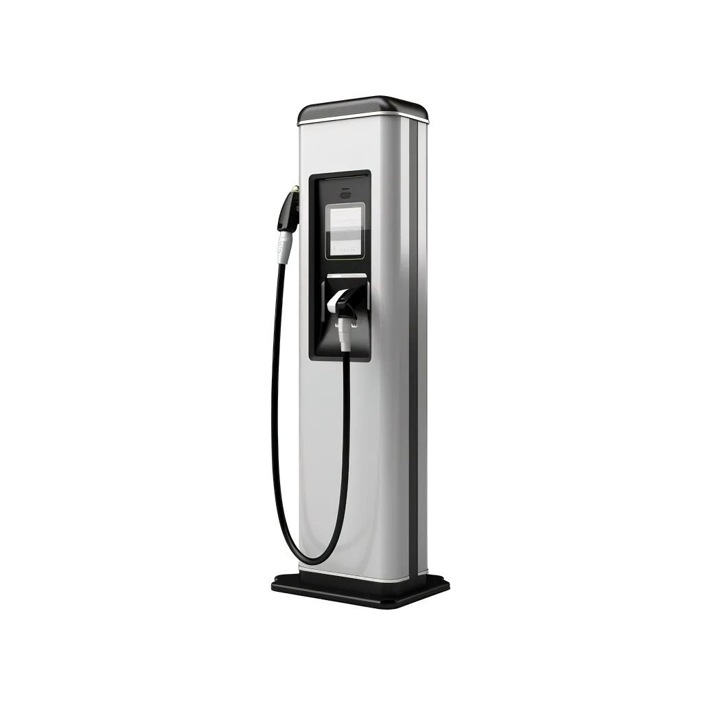 Sleek ev charger installation ready for use in a modern setting